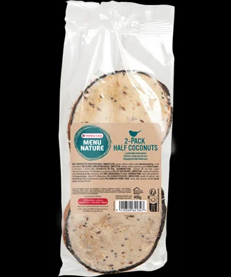 2-pack halve kokosnoten 400g