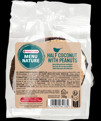 Halve kokosnoot met aardnoten 200g