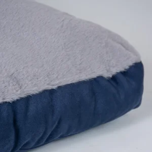 Matras rechthoekig DuoTex ECO S - 80x55x8cm blauw/grijs
