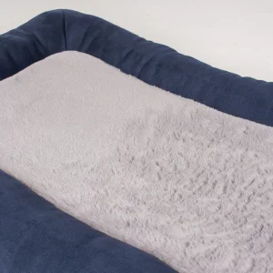 Bench kussen DuoTex ECO L - 91x61x3cm blauw/grijs