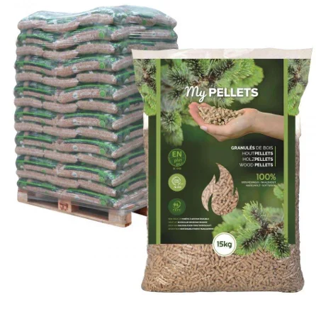 Houtpellets My Pellets 15kg - 70 zakken per pallet - geleverd