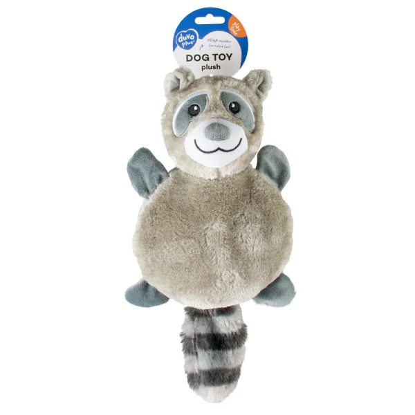 Pluche Wasbeer mega squeaky 38x21x10cm grijs