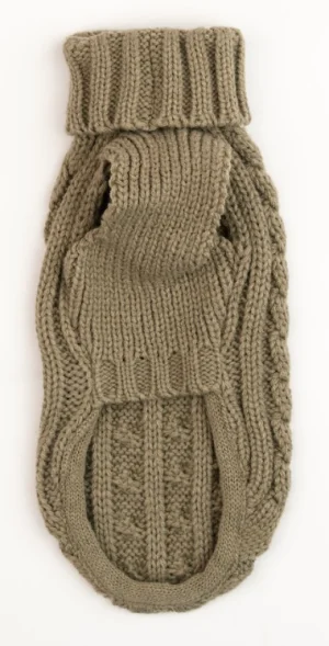 Hondenjasje Teckel Cable Sweater Cosy - Taupe