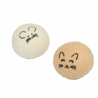 Vilten kattenballetje gemengde kleuren