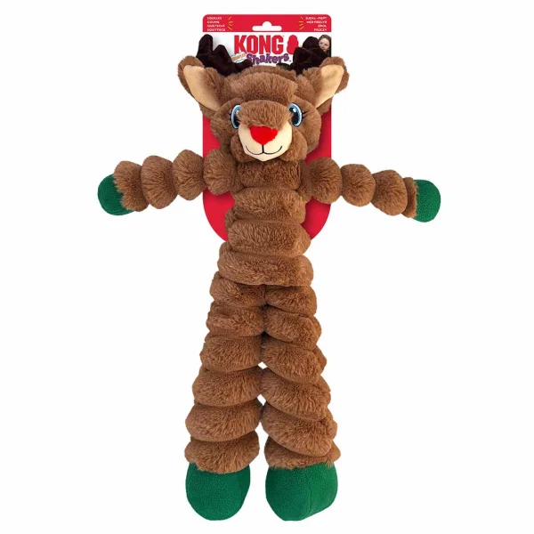 KONG Holiday Shakers Crumples Reindeer bruin XL