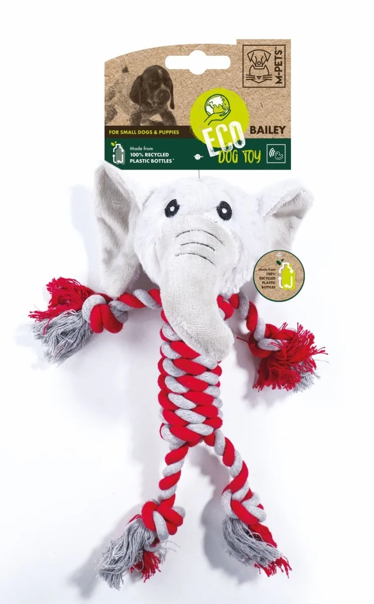 M-PETS ECO hondenspeeltje BAILEY rood&grijs