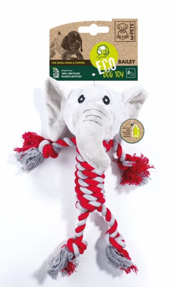 M-PETS ECO hondenspeeltje BAILEY rood&grijs