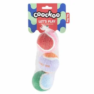 Tennisballen LET'S PLAY 3st - 6,4cm meerkleurig