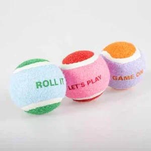 Tennisballen LET'S PLAY 3st - 6,4cm meerkleurig