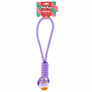 Bal met touwlus THROW ME 6x45x6cm paars/oranje