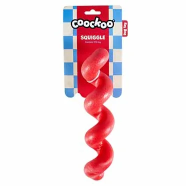 Hondenspeeltje SQUIGGLE 26,5x5,7cm rood
