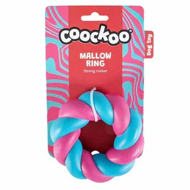 Hondenspeeltje MALLOW RING 11x11x4cm roze/blauw