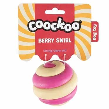 Hondenspeeltje BERRY SWIRL 7,5cm roze/beige