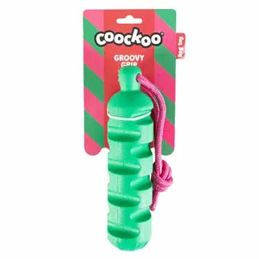 Hondenspeeltje GROOVY GRIP 40x5,7x5,7cm groen/roze