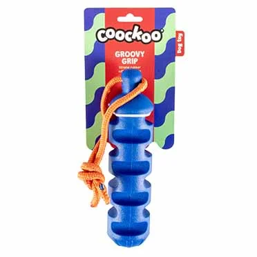 Hondenspeeltje GROOVY GRIP 40x5,7x5,7cm blauw/oranje