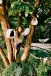 essential bird feeder 18cm fibrous grey