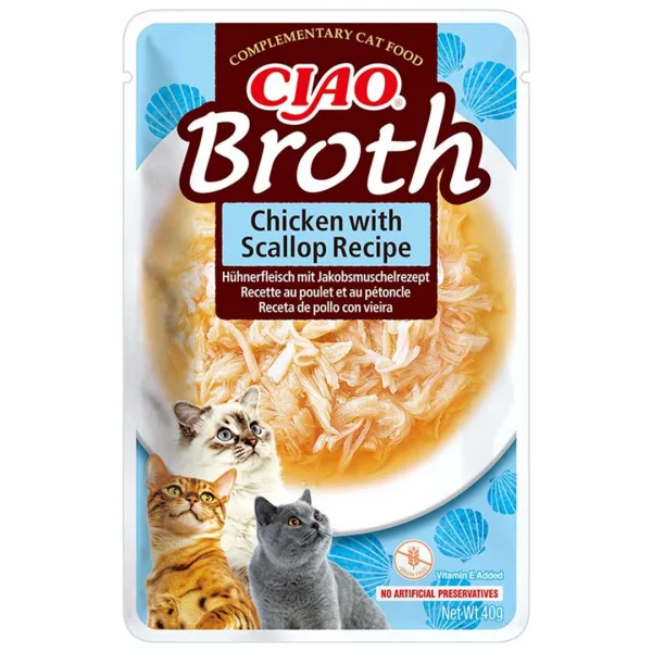 CIAO Broth kip&sint-jakobsschelpen 40g