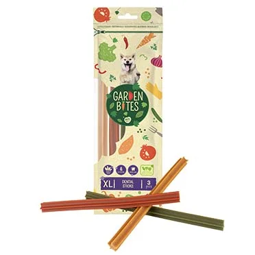 Garden Bites dental sticks XL-25cm-3st meerkleurig