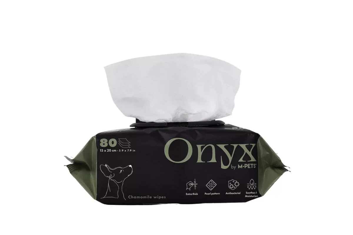 M-PETS onyx reinigingsdoekjes - 15×20 cm 80 st kamille