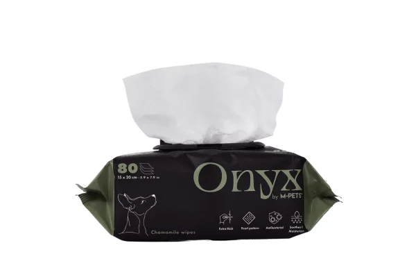 M-PETS onyx reinigingsdoekjes - 15×20 cm 80 st kamille