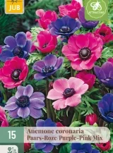 X 15 ANEMONE CORONARIA PAARS-ROZE MIX NJ 5/6