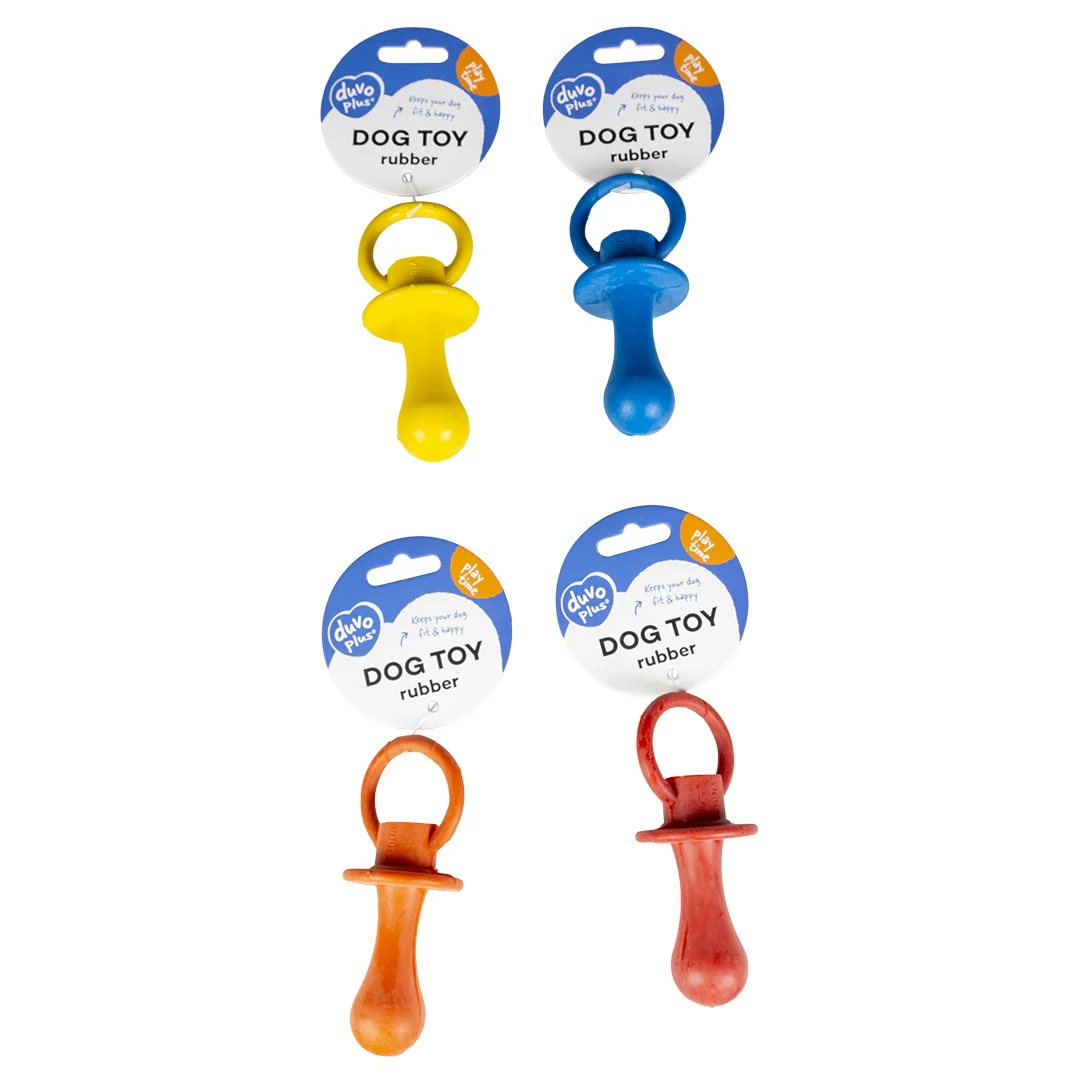 Dogtoy Rubber Fopspeen Mix 12cm 