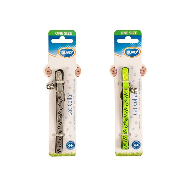 KATTENHALSBAND REFLECTEREND POOTJES PVC 