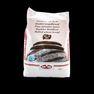 all-in mix voor donker woud brood 2kg cook&bake