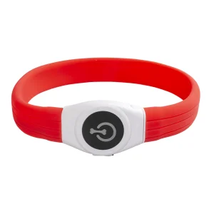 Flash light ring maxi USB Silicon 45x2,5x1cm rood