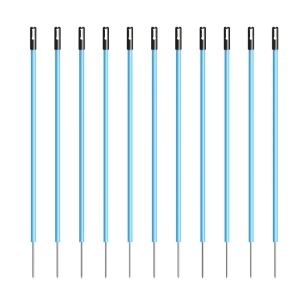 Kunststof paal 13mm 1,00m blauw (10)