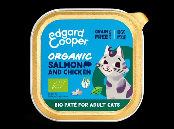 MSC salmon and free-run chicken paté for adult cats 85g 