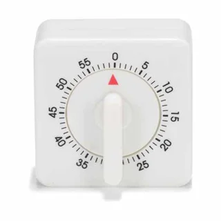 kookwekker vierkant wit 6cm patisse