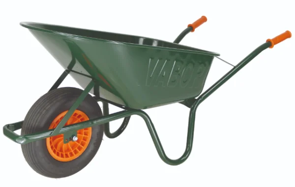 Kruiwagen 90L - groen - 2PLY luchtband - tubeless - PP velg - rollager